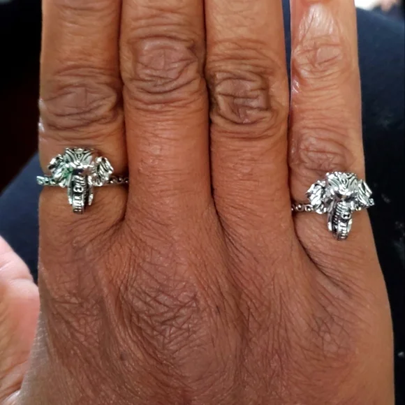 Bali Legacy Genuine Natural Diamond Ruby Elephant's Head Ring